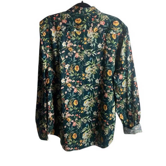 Robert Graham Size L Gatlin Long Sleeve Woven Button Down Shirt Floral Classic - Picture 6 of 10